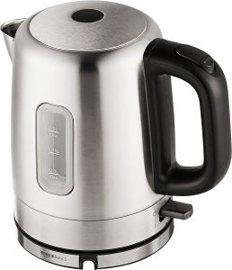 Amazon Basics Stainless Steel Electric Kettle, Silver, 1L